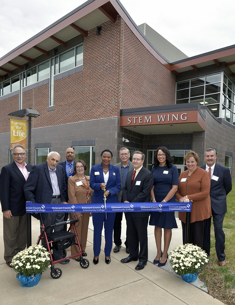 Photo of STEM Wing Ribbon-Cutting at Downingtown Campus
